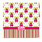 Pink Monsters & Stripes Microfiber Dish Rag (Personalized)