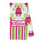 Pink Monsters & Stripes Kitchen Towel - Microfiber (Personalized)