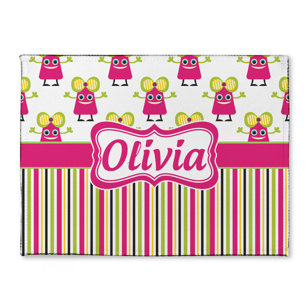 Custom Pink Monsters & Stripes Microfiber Screen Cleaner (Personalized)