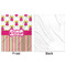 Pink Monsters & Stripes Minky Blanket - 50"x60" - Single Sided - Front & Back
