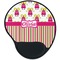 Pink Monsters & Stripes Mouse Pad with Wrist Support - Main