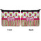 Pink Monsters & Stripes Neoprene Coin Purse - Front & Back (APPROVAL)