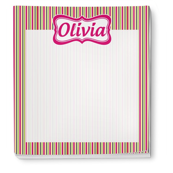 Pink Monsters & Stripes Notepad - Apvl