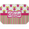 Pink Monsters & Stripes Octagon Placemat - Single front