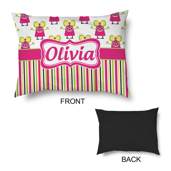 Pink Monsters & Stripes Outdoor Dog Beds - Medium - APPROVAL