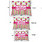 Pink Monsters & Stripes Outdoor Dog Beds - SIZE CHART