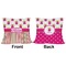 Pink Monsters & Stripes Outdoor Pillow - 20x20