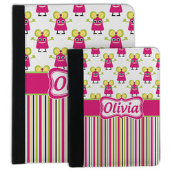 Pink Monsters & Stripes Padfolio Clipboard (Personalized)