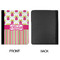Pink Monsters & Stripes Padfolio Clipboards - Large - APPROVAL