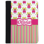 Pink Monsters & Stripes Padfolio Clipboard - Small (Personalized)