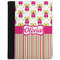 Pink Monsters & Stripes Padfolio Clipboards - Small - FRONT