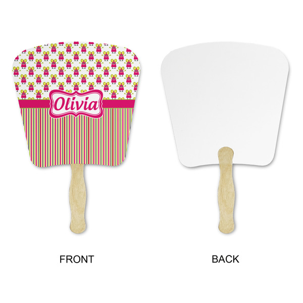 Pink Monsters & Stripes Paper Fans - Approval
