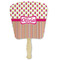 Pink Monsters & Stripes Paper Fans - Front