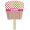 Pink Monsters & Stripes Paper Fan (Personalized)