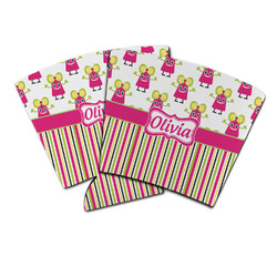 Pink Monsters & Stripes Party Cup Sleeve (Personalized)