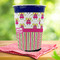 Pink Monsters & Stripes Party Cup Sleeves - with bottom - Lifestyle