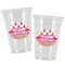 Pink Monsters & Stripes Party Cups - 16oz - Alt View