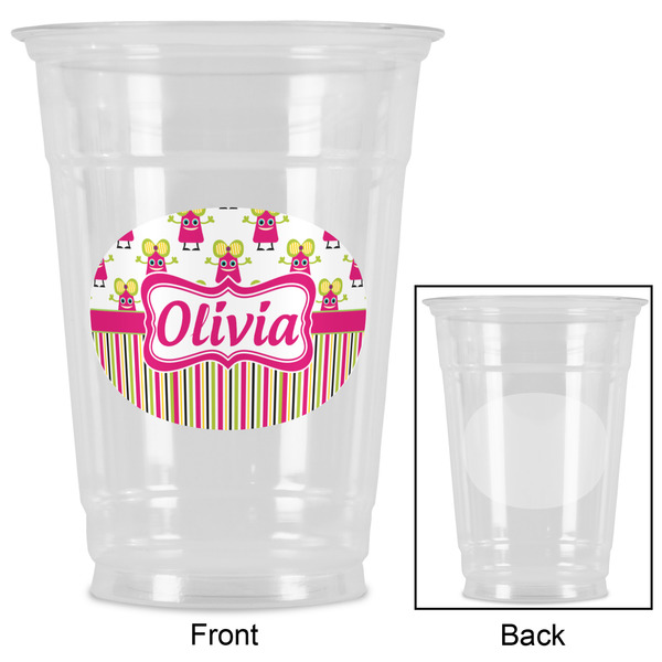 Pink Monsters & Stripes Party Cups - 16oz - Approval