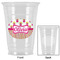 Pink Monsters & Stripes Party Cups - 16oz - Approval