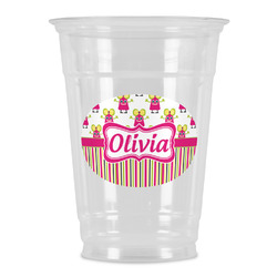 Pink Monsters & Stripes Party Cups - 16oz (Personalized)