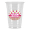 Pink Monsters & Stripes Party Cups - 16oz - Front/Main
