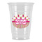 Pink Monsters & Stripes Party Cups - 16oz (Personalized)