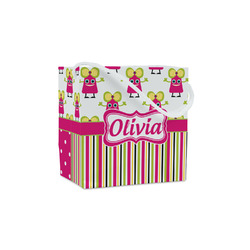 Pink Monsters & Stripes Party Favor Gift Bags - Matte (Personalized)