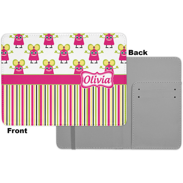 Pink Monsters & Stripes Passport Holder - Apvl