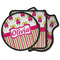 Pink Monsters & Stripes Iron on Patches (Personalized)