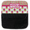 Pink Monsters & Stripes Pencil Case - Back Open