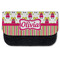 Pink Monsters & Stripes Pencil Case - Front