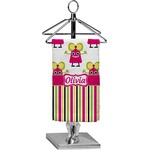Pink Monsters & Stripes Finger Tip Towel - Full Print (Personalized)