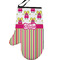 Pink Monsters & Stripes Personalized Oven Mitt - Left