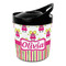 Pink Monsters & Stripes Personalized Plastic Ice Bucket