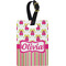 Pink Monsters & Stripes Personalized Rectangular Luggage Tag