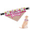 Pink Monsters & Stripes Dog Bandana (Personalized)
