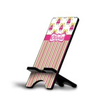 Pink Monsters & Stripes Cell Phone Stand (Personalized)