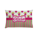 Pink Monsters & Stripes Pillow Case - Standard (Personalized)