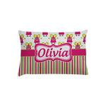 Pink Monsters & Stripes Pillow Case - Toddler (Personalized)
