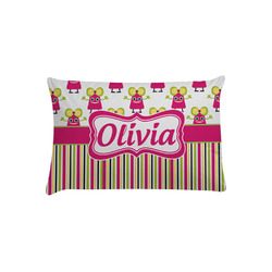 Pink Monsters & Stripes Pillow Case - Toddler (Personalized)