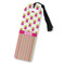 Pink Monsters & Stripes Plastic Bookmarks - Front