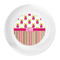 Pink Monsters & Stripes Plastic Party Dinner Plates - Approval