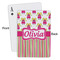 Pink Monsters & Stripes Playing Cards - Approval