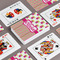 Pink Monsters & Stripes Playing Cards - Front & Back View