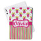 Pink Monsters & Stripes Playing Cards (Personalized)