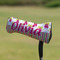 Pink Monsters & Stripes Putter Cover - On Putter