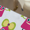 Pink Monsters & Stripes Large Rope Tote - Close Up View