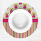 Pink Monsters & Stripes Round Linen Placemats - LIFESTYLE (single)