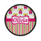Pink Monsters & Stripes Round Patch