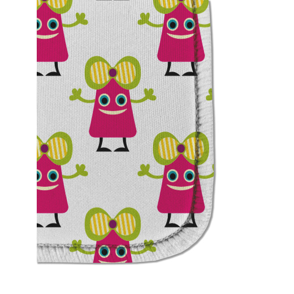 Pink Monsters & Stripes Sanitizer Holder Keychain - Detail